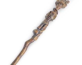 Handmade Shaman Tepi Inca Snake Design Cane