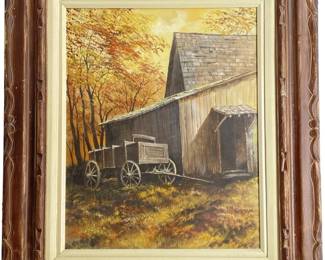 Signed Author Hartman Oil On Canvas