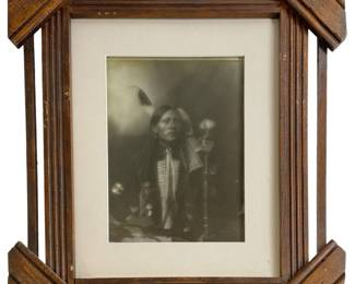 Old Native American Photograph Negative Glass