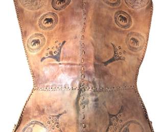 Vintage Leather Elephant Butterfly Seat Cover