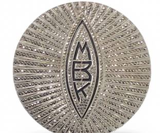 Art Deco Sterling Silver Kilmer Marcasite Pin