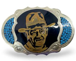 Handcrafted Johnson & Held John Wayne Belt Buckle