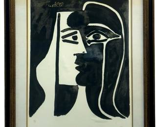 Signed Picasso âThe Kiss" Lithograph On Paper