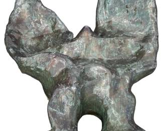 Huge Skip Fox Metamorphosis Bronze Sculpture