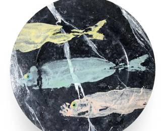 Signed J.Morsell Bright Decorative Painted Fish