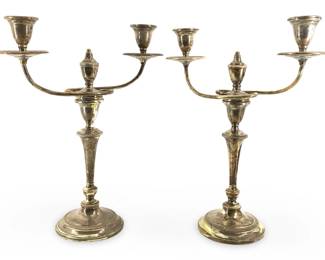 2pc Sterling Reinforced Candelabras