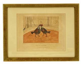 Pair Of Hand Colored Engraving Plate Proofs