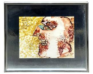 Signed Laliberte Abstract Acrylic Painting