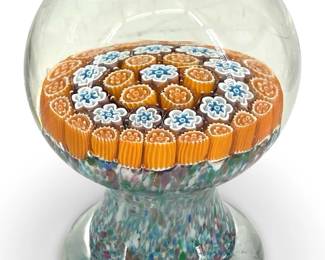 Millefiori Art Glass Doorknob Paperweight