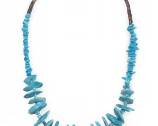 Phenomenal Turquoise Nugget Heishi Necklace