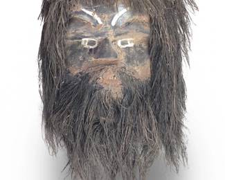 Carved Painted Wood Africa Tribal Mask