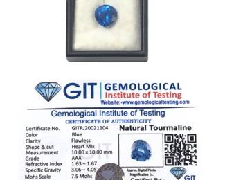 10mm Heart Flawless Mix Loose Tourmaline Gemstone