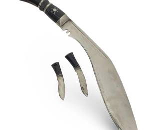 3 piece Gurkha India Long Curved Fighting Kukuri