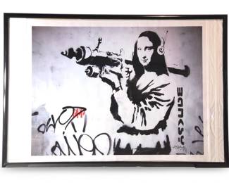 The Mona Lisa Rocket Launcher Graffiti Art