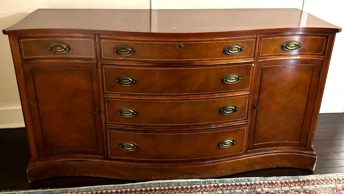 2. Vintage 6 Drawer 2 Door Sideboard (63" x 32" x 24")