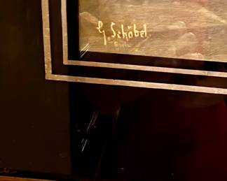 106. Signed Ballroom Scene by G. Schobel (35")