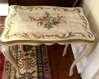 60. Painted Accent Table (21" x 15" x 23")