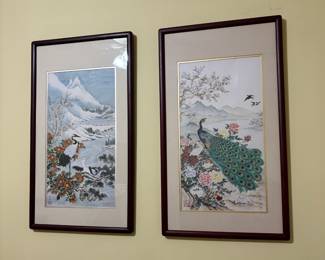 124. Pair of Asian Avian Prints (18" x 31")