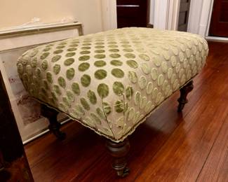110. Dot Ottoman on Casters (29" x 21" x 18")