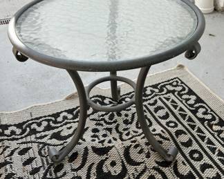 160. Pair of Glass Top End Tables