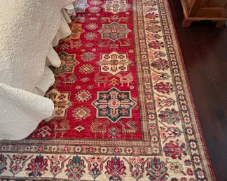 6. Red Wool Hand Knotted Rug (8' x 10')