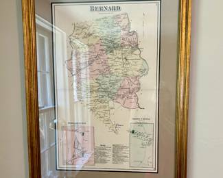 47. Vintage Framed Print of Bernard County (22" x 31")