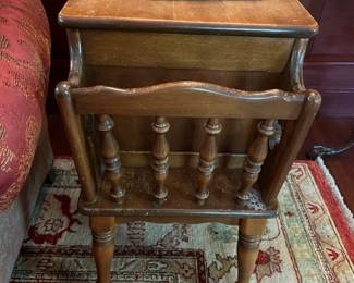 145. Vintage Magazine Table (15" x 21" x 25")