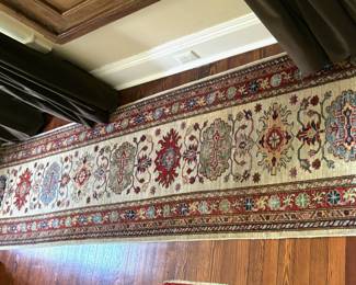 64. Multicolor Wool Hand Knotted Runner (32" x 91")