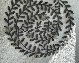 163. Metal Leaf Wall Candle Holder
