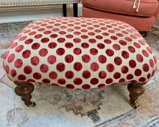 74. Dot Ottoman on Casters (29" x 43" x 14")