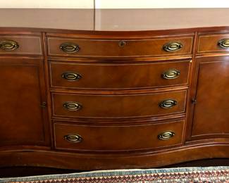 2. Vintage 6 Drawer 2 Door Sideboard (63" x 32" x 24")