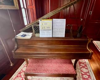 137. Chickering Baby Grand Piano w/ Bench