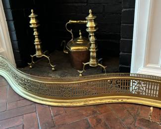 86. Brass Andirons (16"h)
87. Brass Apron (51"long)