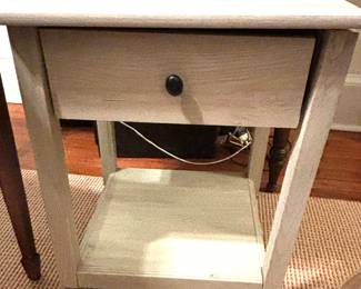 109. White Washed Nightstand (20" x 20" x 25")