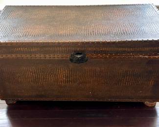 18. Faux Crocodile Trunk (41" x 20" x 21") (as is)