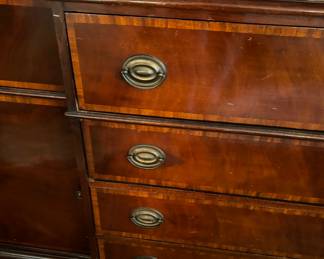 2. Vintage 6 Drawer 2 Door Sideboard (63" x 32" x 24")
