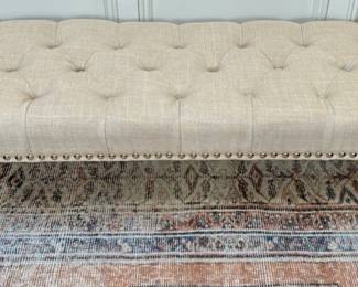 76. Tufted Bench w/ Nailhead Detail (49" x 17" x 17")