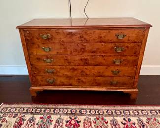 7. Antique Birdseye Maple Dresser w/ 5 Drawers (49" x 18" x 34")