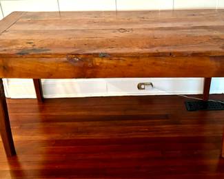 81. Antique Farm Table w/ 2 Drawers (66" x 29" x 32")