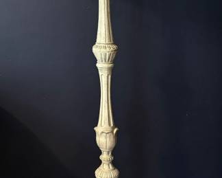 30. White Floor Lamp w/ Fabric Shade (52"h)