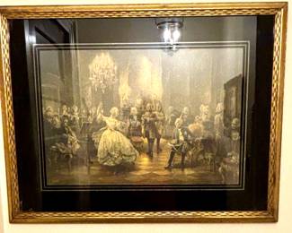 106. Signed Ballroom Scene by G. Schobel (35")