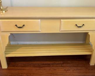 48. Yellow Console Table (64" x 16" x 34")