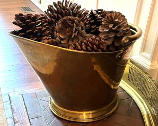 88. Brass Ash Bucket (14"h)