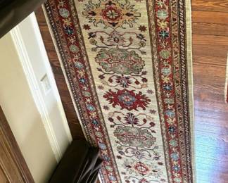 64. Multicolor Wool Hand Knotted Runner (32" x 91")
