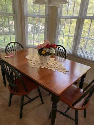  001 Rectangle Table With Four Chairs