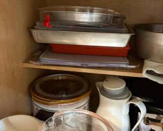 Crockpot, Electric Knife,pitchers and other items