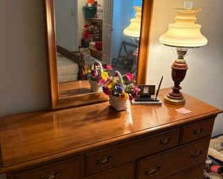 021 Dresser By Ethan Allen And Mirror