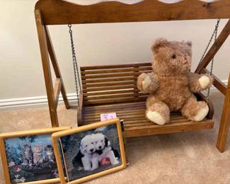 Miniature Swing With Bear