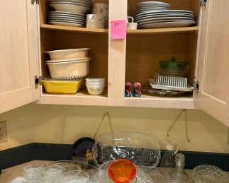 Dishware And Glass Serving Pieces