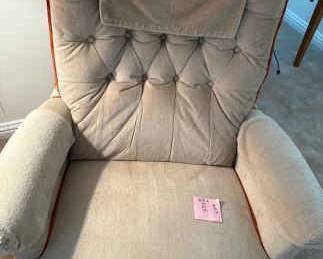 Recliner Chair And Beige Fabric